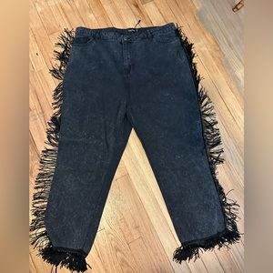Nasty Gal Fringe Jeans
